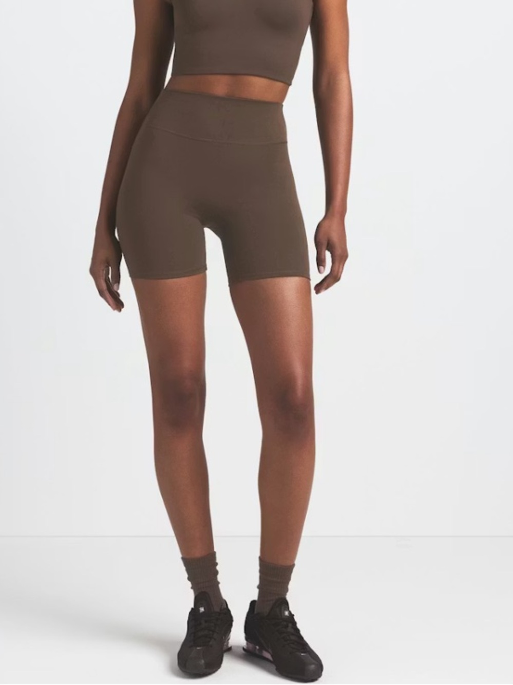 NWT Skims Nike matte biker shorts 5" new black